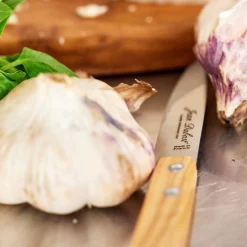 Couteau office en inox et bois d'olivier 18cm - naturel