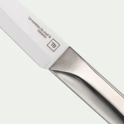 Couteau santoku en céramique - gris métallisé