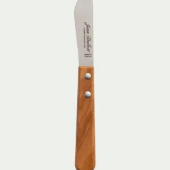 Couteau tartineur en inox et bois d'olivier 16cm - naturel