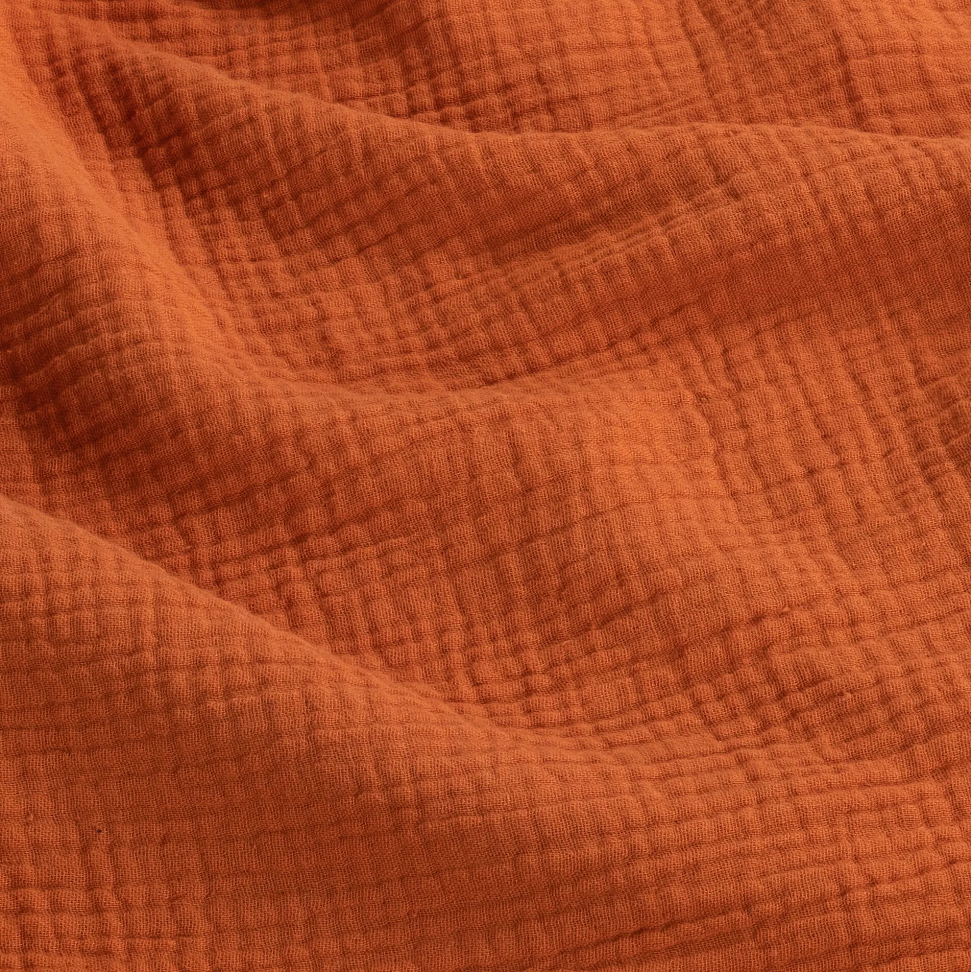 Couvre-lit en gaze de coton 180x230cm - brun rustrel