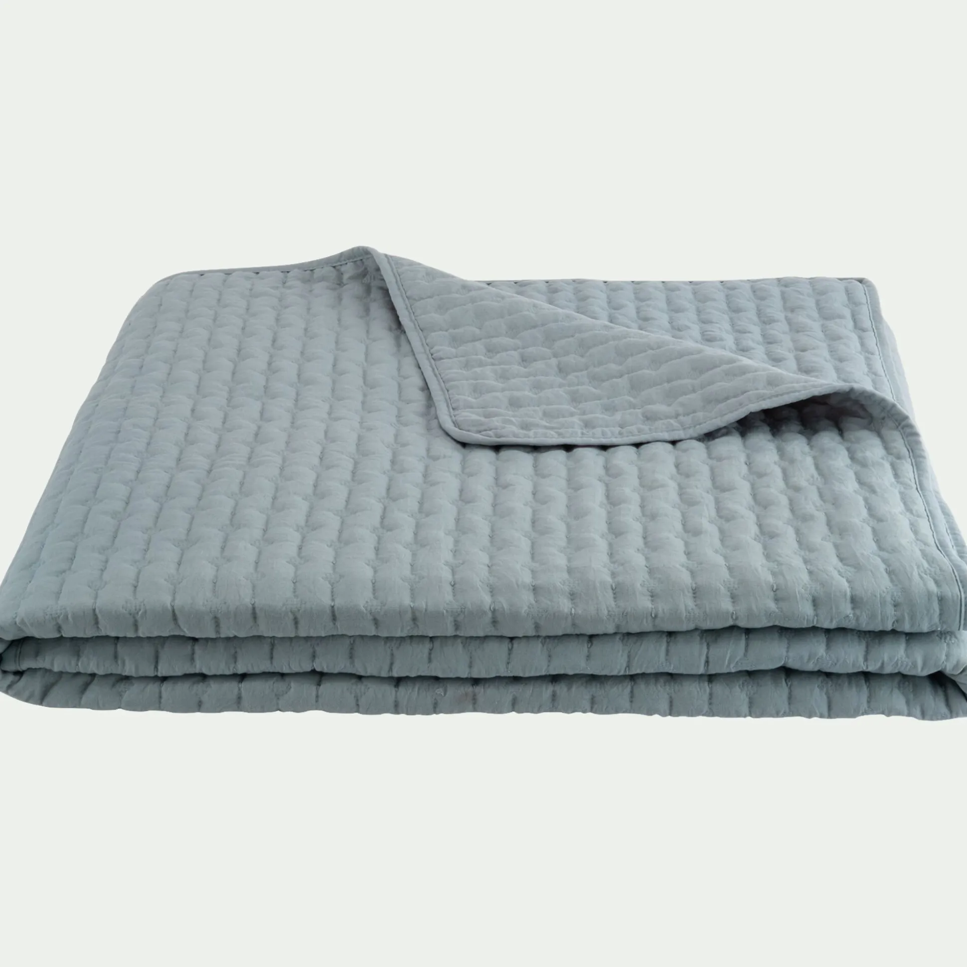 Couvre-lit en tissu surpiqué 180x230cm - bleu calaluna