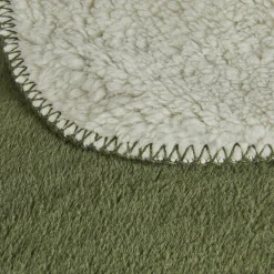 Couvre-lit imitation fourrure - vert cèdre 180x220cm