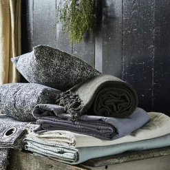 Couvre-lit tissé en coton 230x250cm - gris borie