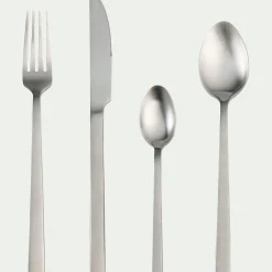 Cuillère à café en inox finition satinée - argenté