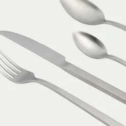 Cuillère à café en inox finition satinée - argenté