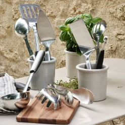 Cuillère de service en inox - gris métallisé