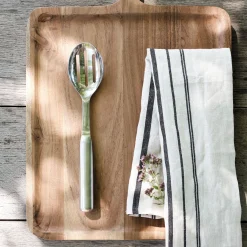 Cuillère de service perforée en inox 33cm - gris métallisé