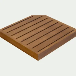 Dalle de lestage pour pied de parasol en béton et bois 22kg - naturel
