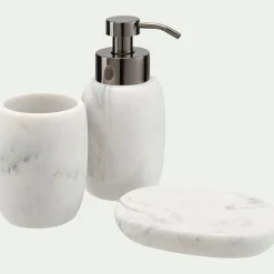 Distributeur de savon en polyrésine - blanc