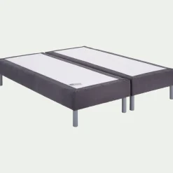 Double sommier tapissier Bultex à lattes - gris 160x200cm