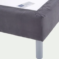 Double sommier tapissier Bultex à lattes - gris 160x200cm