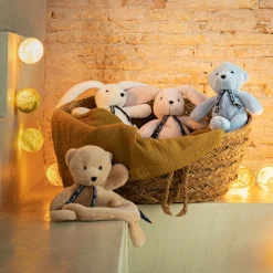 Doudou pantin lapin H23cm - rose