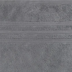 Drap de bain bouclette en coton - gris anthracite 100x150cm