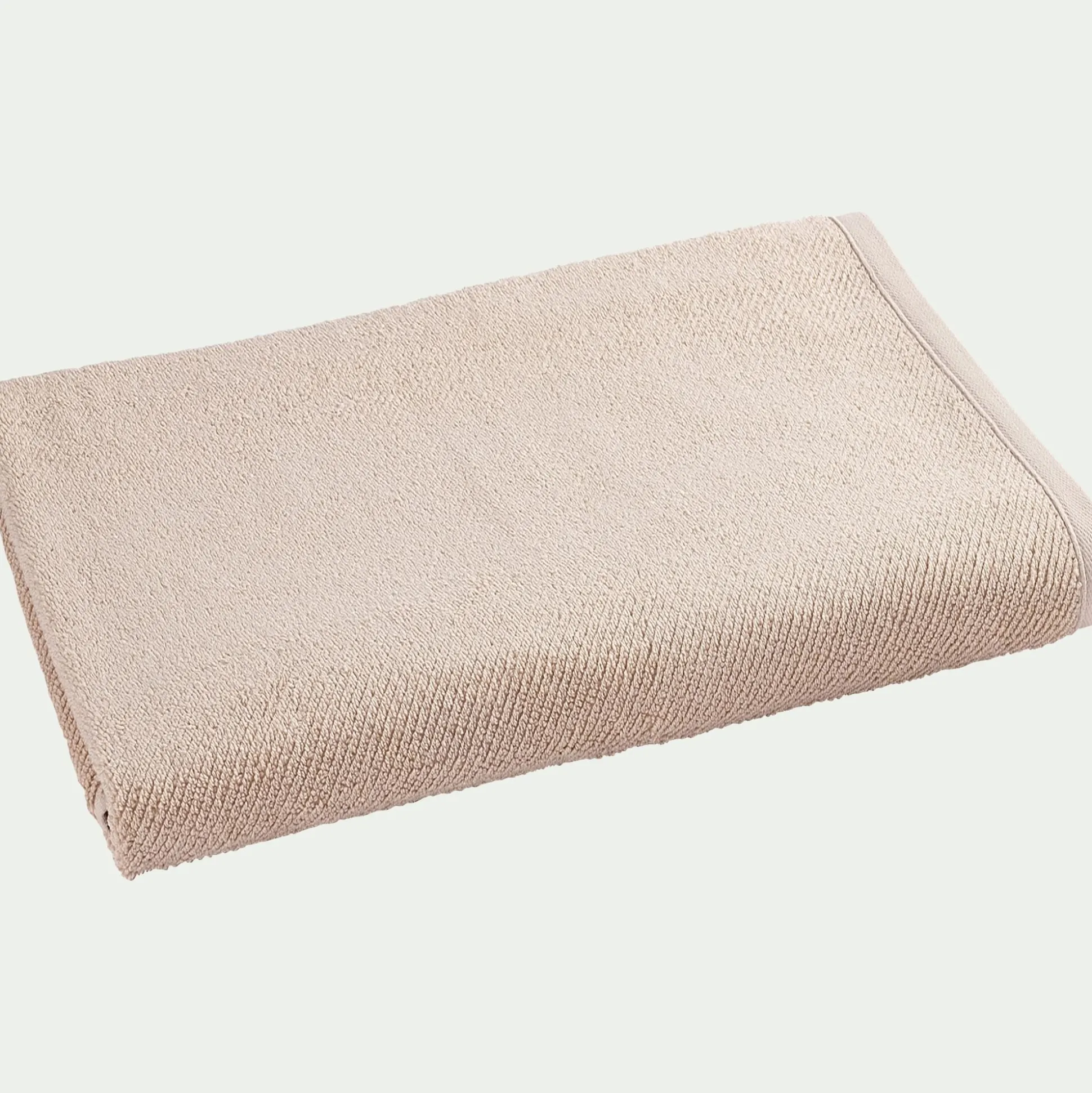 Drap de bain en bouclettes de coton bio - beige alpilles 90x150cm