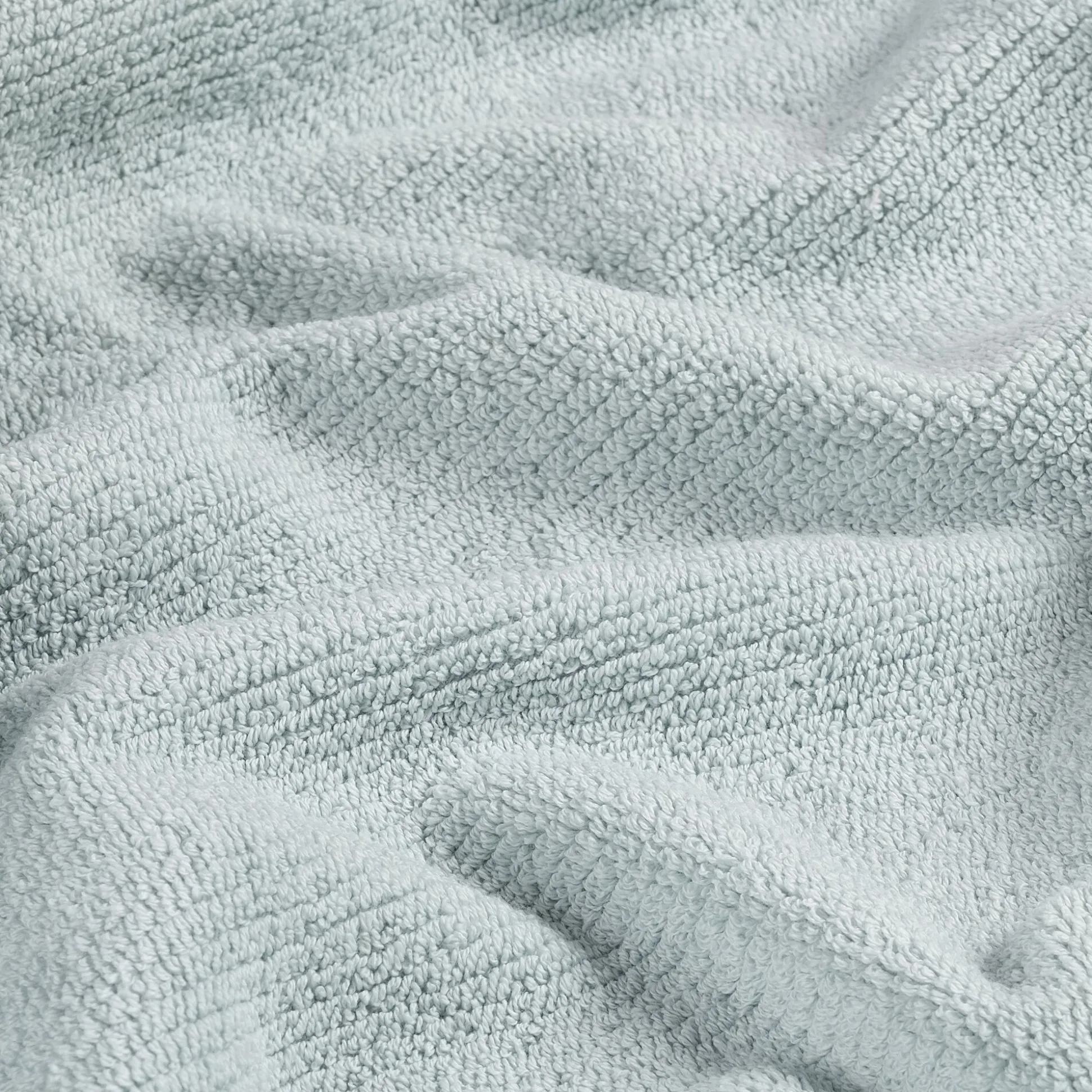 Drap de bain en bouclettes de coton bio - bleu 90x150cm