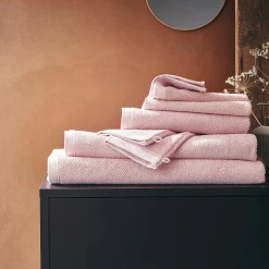 Drap de bain en bouclettes de coton bio - rose rosa 90x150cm