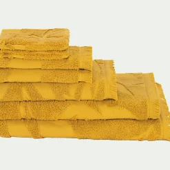 Drap de bain en coton - jaune argan 100x150cm