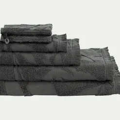 Drap de bain en coton - vert cèdre 100x150cm