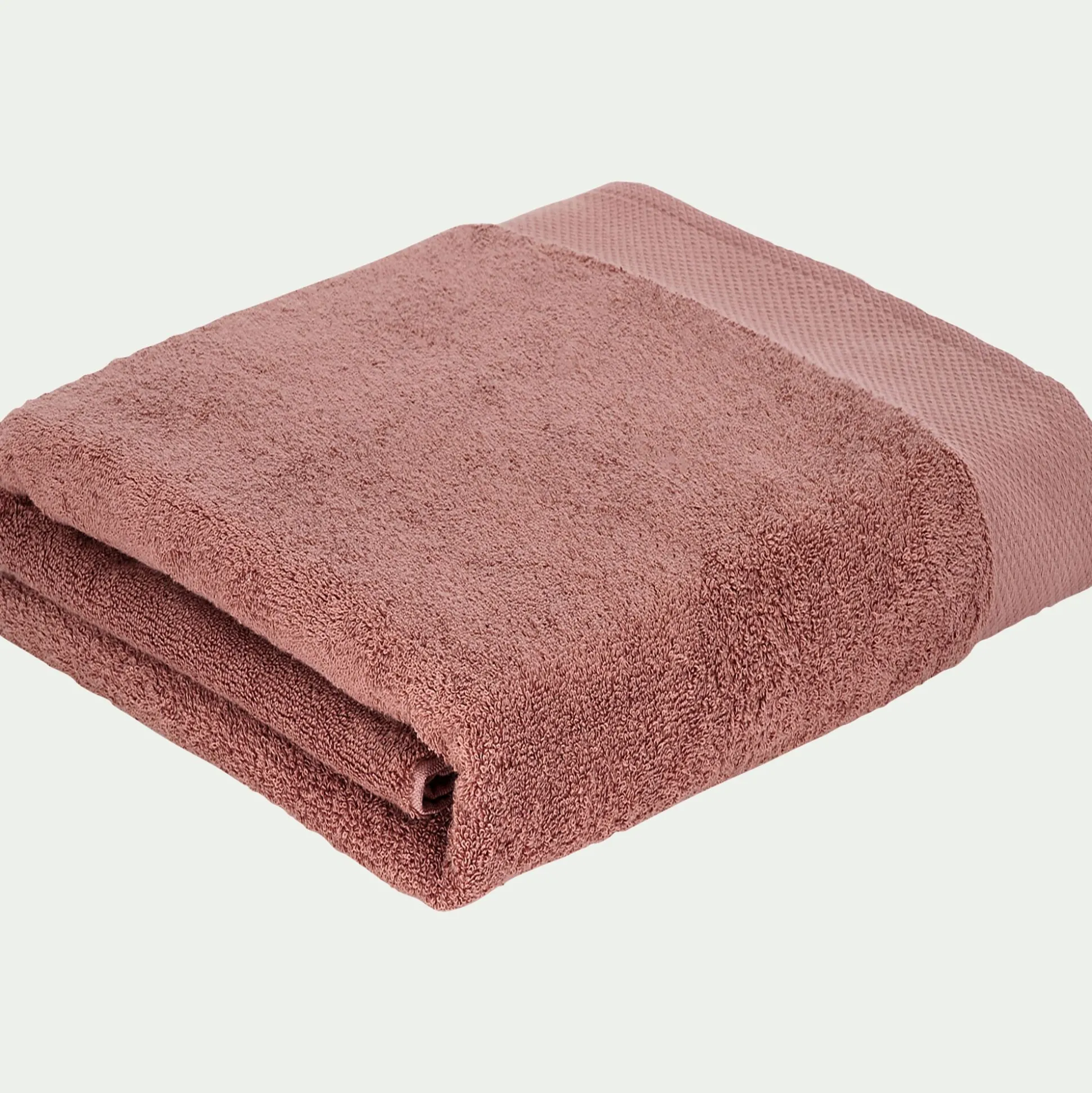 Drap de bain en coton peigné - brun rhassoul 100x150cm