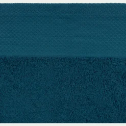 Drap de bain en coton peigné - bleu figuerolles 100x150cm