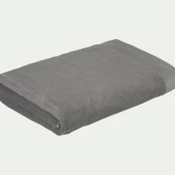 Drap de bain en coton peigné - gris restanque 100x150cm