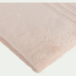 Drap de douche bouclette en coton - rose grège 70x140cm