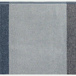 Drap de douche bouclette jacquard en coton - bleu 70x140cm