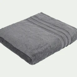 Drap de douche bouclette en coton - gris anthracite 70x140cm