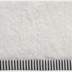 Drap de douche brodé en coton - blanc ventoux 70x140cm