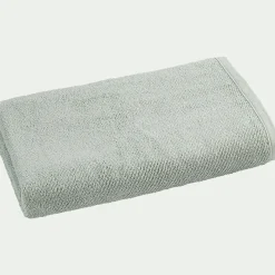 Drap de douche en bouclettes de coton bio 70x130cm - vert olivier