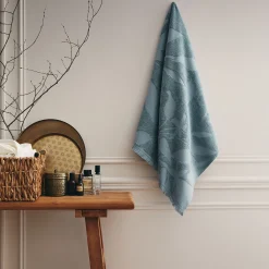 Drap de douche en coton - bleu calaluna 70x140cm