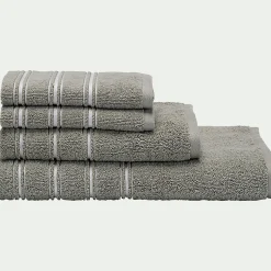 Drap de douche en coton - vert olivier 70x140cm
