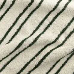 Drap de douche en coton à rayures 70x140cm - vert