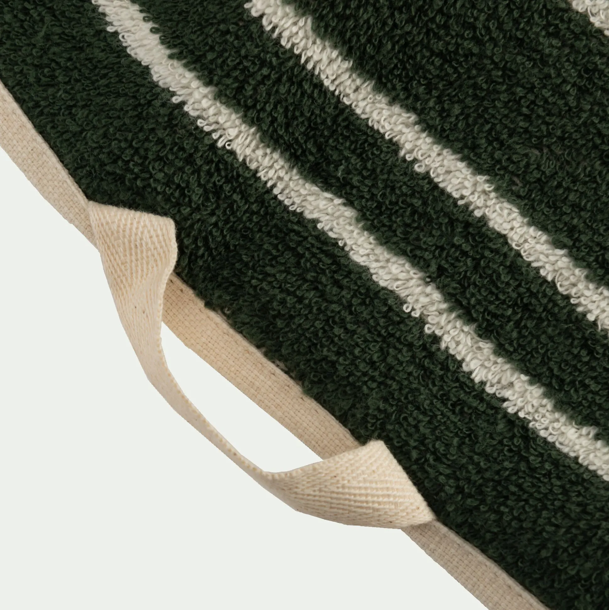 Drap de douche en coton à rayures 70x140cm - vert