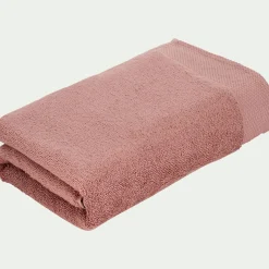 Drap de douche en coton peigné - brun rhassoul 70x140cm