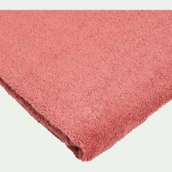 Drap de douche en coton peigné - rouge ricin 70x140cm