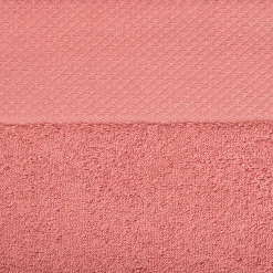 Drap de douche en coton peigné - rouge ricin 70x140cm