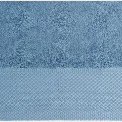 Drap de douche en coton peigné - bleu autan 70x140cm