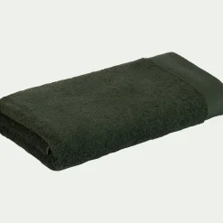Drap de douche en coton peigné - vert cèdre 70x140cm