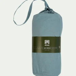 Drap housse en coton 140x200cm B25cm - bleu calaluna