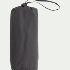 Drap housse en coton 90x200cm b25cm - gris ardoise