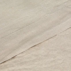 Drap plat en lin lavé 270x300cm - beige