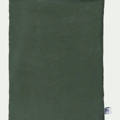 Drap plat en lin lavé 270x300cm - vert cèdre