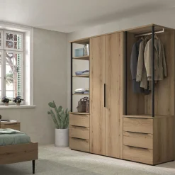 Dressing modulable en bois - bois clair