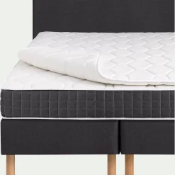 Ensemble matelas ressorts + sommier H24cm alinea 2x100x200cm - gris anthracite