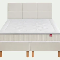 Ensemble matelas ressorts+sommier ferme Epeda H68cm 2x90x200cm - beige