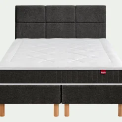 Ensemble matelas ressorts+sommier ferme Epeda H68cm 2x80x200cm - gris