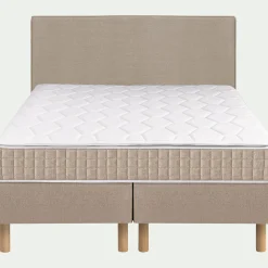 Ensemble matelas ressorts + sommier H24cm alinea 2x80x200cm - beige roucas