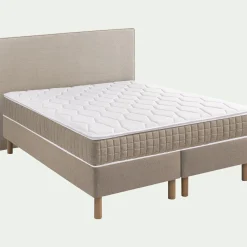 Ensemble matelas ressorts + sommier H24cm alinea 2x80x200cm - beige roucas