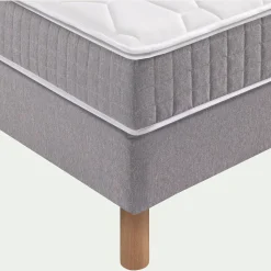 Ensemble matelas ressorts + sommier H24cm alinea 2x100x200cm - gris borie